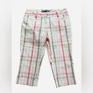 Lija Plaid Cropped Golf  Pants